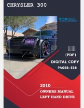2010 CHRYSLER 300 OWNERS MANUAL